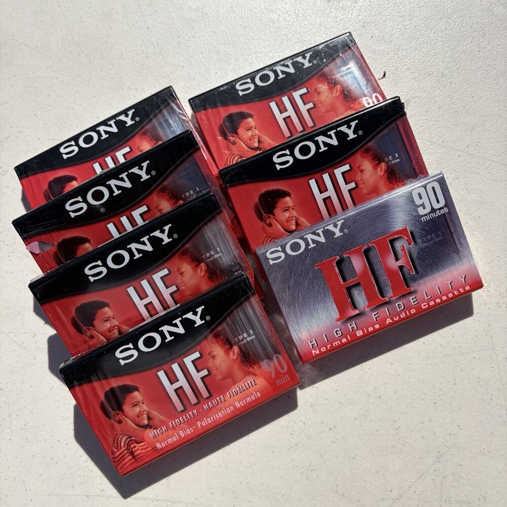 Sony High Fidelity Normal Bias Audio Cassette 90 Min New Sealed 7 Units